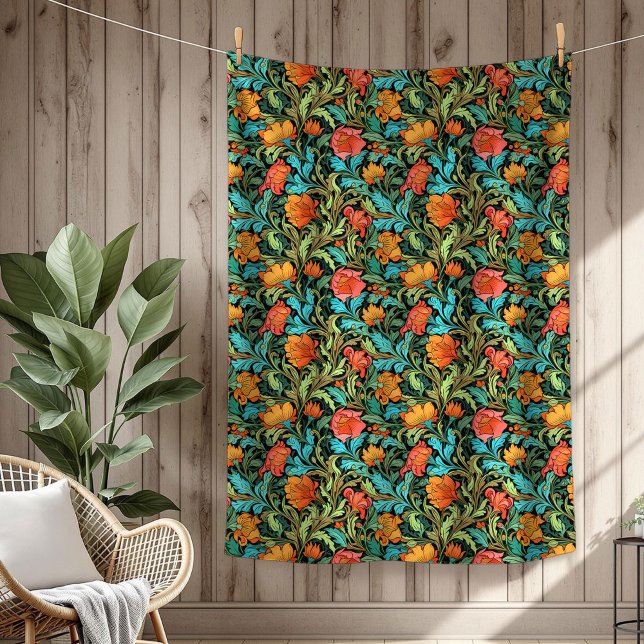 Elegant Victorian-Inspired Morris Namnteckning Sti Fleecefilt (Elegant Victorian-Inspired Morris Signature Style Fleece Blanket)