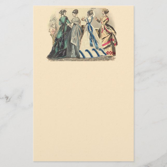 Elegant Victorian Mode Stationery Brevpapper (Framsida)