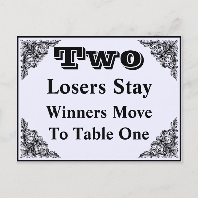 Elegant Victorian Ornament Bunco Bord kort nr 2 (Framsida)