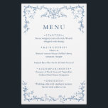 Elegant Victorian Ornate Blue Blommigt Bröllop Men<br><div class="desc">Om du vill göra ytterligare anpassningar klickar du på "Anpassa den här mallen" och sedan på "Redigera med Design Verktyg". Snyggten kan redigeras enkelt för att använda bröllop-mallar,  fler objekt finns i butiken (inbjudningar,  osa,  tackkort,  papper och dekoration). Kontakta mig om du behöver hjälp eller matchande artiklar.</div>