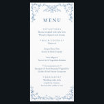 Elegant Victorian Ornate Dusty Blue Blommigt Bröll Meny<br><div class="desc">Om du vill göra ytterligare anpassningar klickar du på länken "anpassa ytterligare" och användor verktyg som är utformat för att ändra mallen.</div>