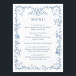 Elegant Victorian Ornate Dusty Blue Blommigt Bröll Meny<br><div class="desc">Om du vill göra ytterligare anpassningar klickar du på länken "anpassa ytterligare" och användor verktyg som är utformat för att ändra mallen.</div>