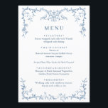 Elegant Victorian Ornate Dusty Blue Blommigt Bröll Meny<br><div class="desc">Om du vill göra ytterligare anpassningar klickar du på länken "anpassa ytterligare" och användor verktyg som är utformat för att ändra mallen.</div>