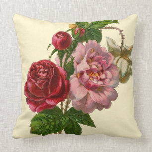 Elegant Victorian Rosor Kudde