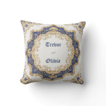 Elegant Victorian Royal Blue och Guld Baroque