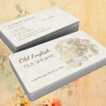 Elegant Victorian Vintage Antique Tea House Visitkort<br><div class="desc">Elegant Viktorian Era Vintage Antique Tea House Setting Business Card Template. Anpassa den med din egen info eller anpassa den ytterligare om du behöver lägga till text, ändra layout, teckensnitt, teckensnitt färg, teckensnitt storlekt eller affärskortet storlekt. Helt anpassade, lägg till vad du vill, ta bort det du inte behöver. Klicka...</div>