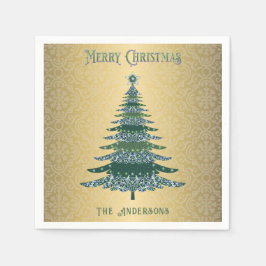 Elegant vid Grönten Guld Namn vid Anpassningsbarna Pappersservett