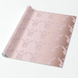 Elegant vid Guld vid Glitter vid Jultomten Mönster Presentpapper