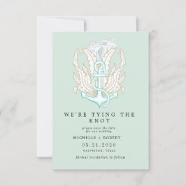 elegant vid kustnära kustnära foto Spara datum Inbjudningar