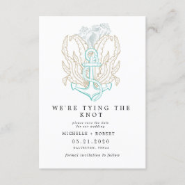 elegant vid kustnära kustnära foto Spara datum Inbjudningar