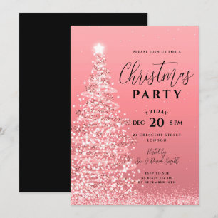 Elegant vid Party vid Guld vid Julgran vid Ro Inbjudningar