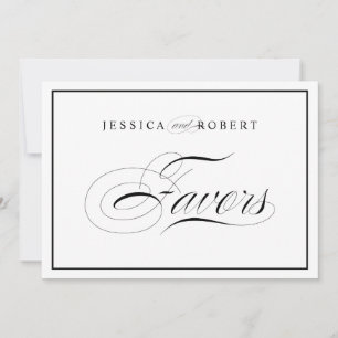 Elegant vigelskylt presenter för gäster Svart kant