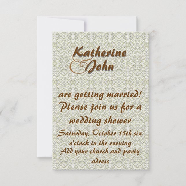 Elegant vigselinbjudan inbjudningar (Framsida)