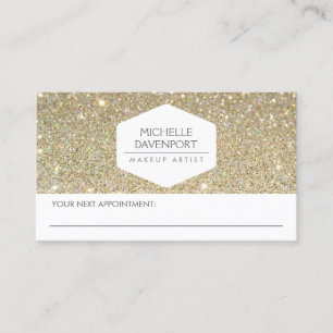 ELEGANT VIITE EMBLEM GULD GLITTER UTNÄMNINGSKORT TIDSBESTÄLLNING KORT