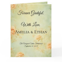 Elegant vikta tackkort för bröllop