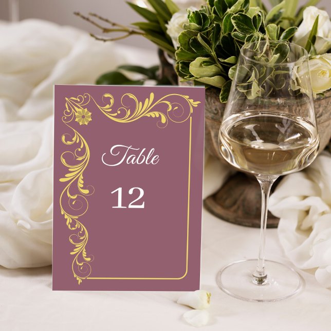 Elegant Viktorian Bord Card-nummer Bordsnummer (Skapare uppladdad)