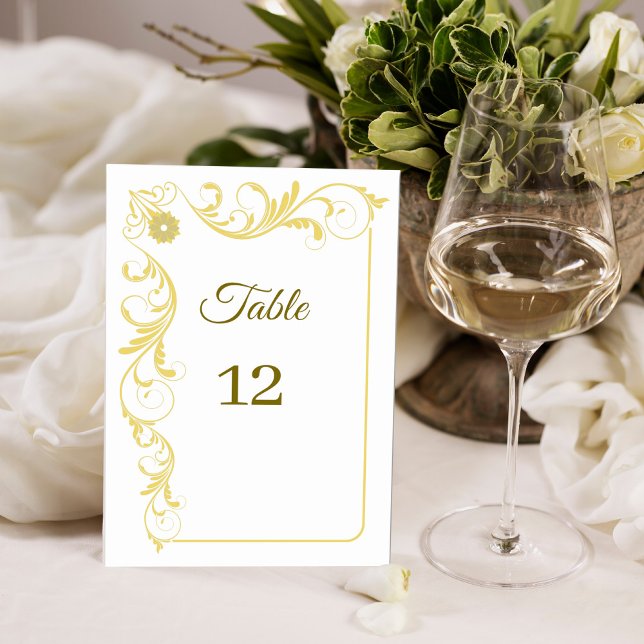 Elegant Viktorian Bord Card-nummer Bordsnummer (Skapare uppladdad)