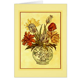 Elegant Viktorian Bouquet Stationary Greeting Card OBS Kort