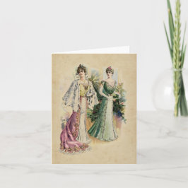 Elegant Viktorian Dam Note Card Kort