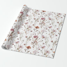Elegant vild blomster Boho presentpapper
