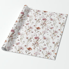 Elegant vild blomster Boho presentpapper
