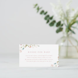 Elegant vild blomster rustik boho-böcker för bebis tilläggskort