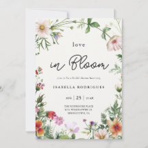 Elegant vild blomsterkärlek i blommande bröllopsdu