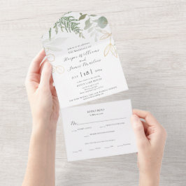 Elegant Vild Fern Greenery Bröllop