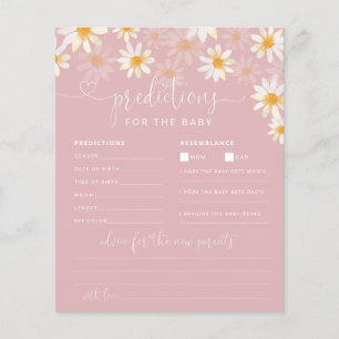 Elegant vilda blommor Baby Shower Förutsägelser Rå