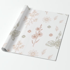 Elegant Vilda Blommor Barnkalas Presentpapper