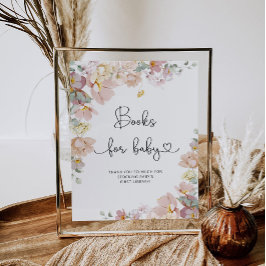 Elegant vilda blommor Bokar för baby Poster