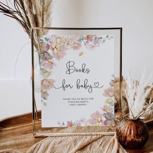 Elegant vilda blommor Bokar för baby Poster (Skapare uppladdad)