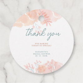 Elegant vildblomma akvarell bröllosdusch gåvor etiketter