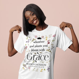 Elegant vildblomma 'Blomma med grace' examen T Shirt