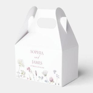 Elegant Vildblomma Blommig Blommor Bröllop Presentaskar