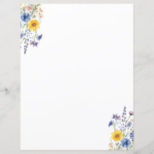 Elegant vildblomma blommig brevpapper