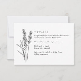 Elegant vildblomma Boho bröllop RSVP-kort OSA Kort