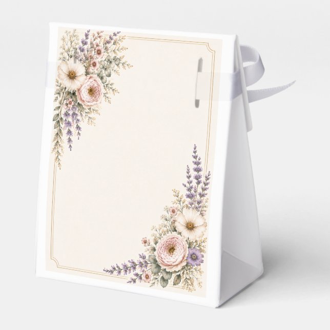 Elegant Vildblomma Bröllop Presentaskar (Baksidan Sidan)