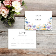 Elegant vildblomma bröllop svar