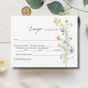 Elegant vildblomma bröllops RSVP-kort OSA Kort