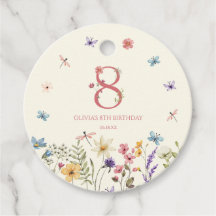 Elegant Vildblomma Fjäril 8-års Födelsedagsfest