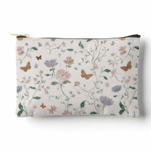 Elegant vildblomma & fjäril Toile-De-Jouy