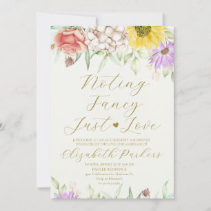 Elegant Vildblomma Inget Tjälligt Bara Kärlek Inbjudningar
