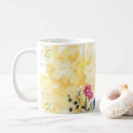 Elegant Vildblomma Kaffemug – Vacker Blommig Desig Kaffemugg