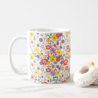 Elegant Vildblomma Kaffemugg | Blommig Botanisk