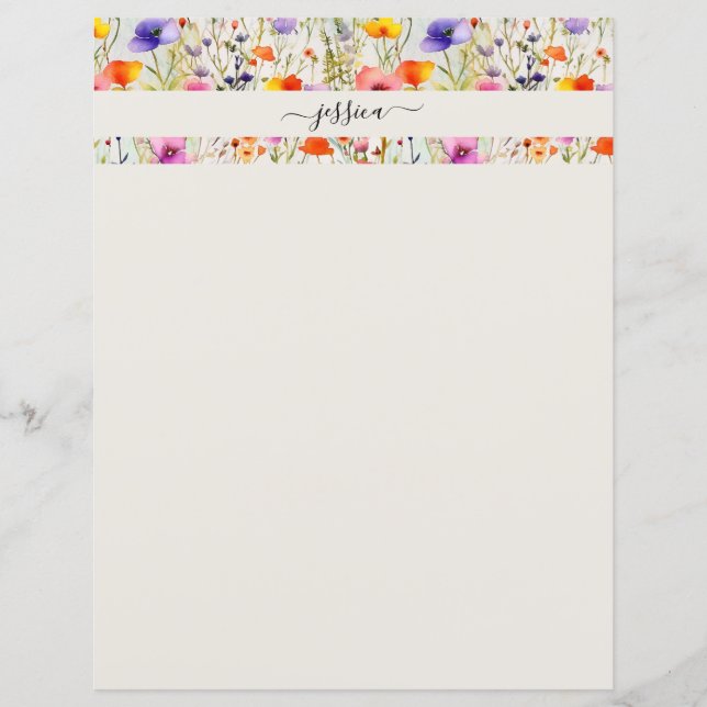 Elegant vildblomma skrifttyp namn (Framsida)