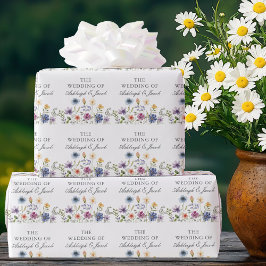 Elegant vildblomma vårbröllop personlig presentpapper