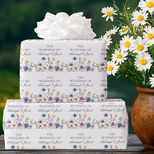 Elegant vildblomma vårbröllop personlig presentpapper