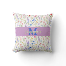Elegant vildblomma vattenfärg blomster monogram na