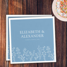 Elegant vildblomma Vinblå Bröllop